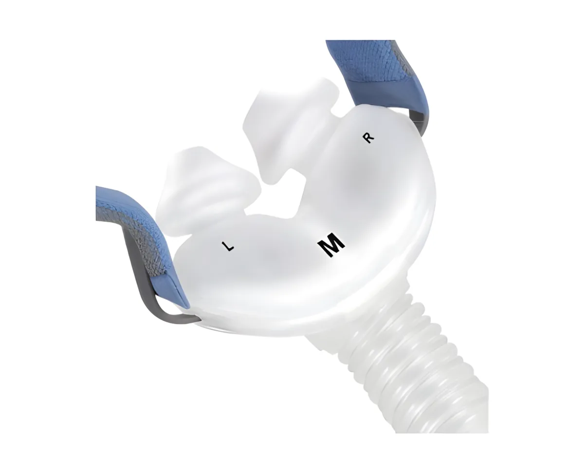 Replacement nasal pillow cushion for P10 showing the dual-pillow design with soft silicone seals