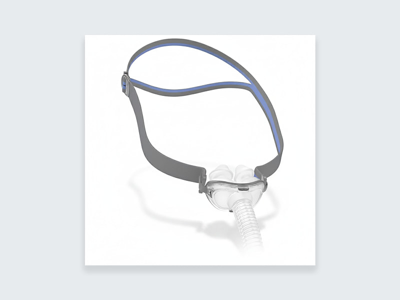 {"default":"Lightweight nasal pillow CPAP mask with soft under-nose cushions on white background"}

