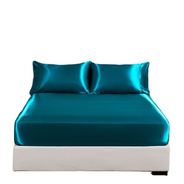  Silk Satin 4-Piece Bed Sheet Set 