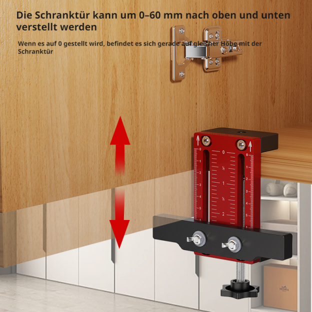 Präzisionsbohrwerkzeug SchranktürLocator aus Aluminiumlegierung Mess und Installationsbohrwerkzeug P