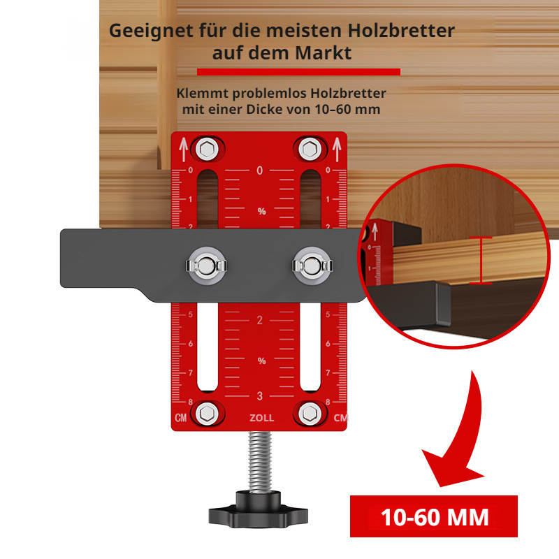 Präzisionsbohrwerkzeug SchranktürLocator aus Aluminiumlegierung Mess und Installationsbohrwerkzeug P