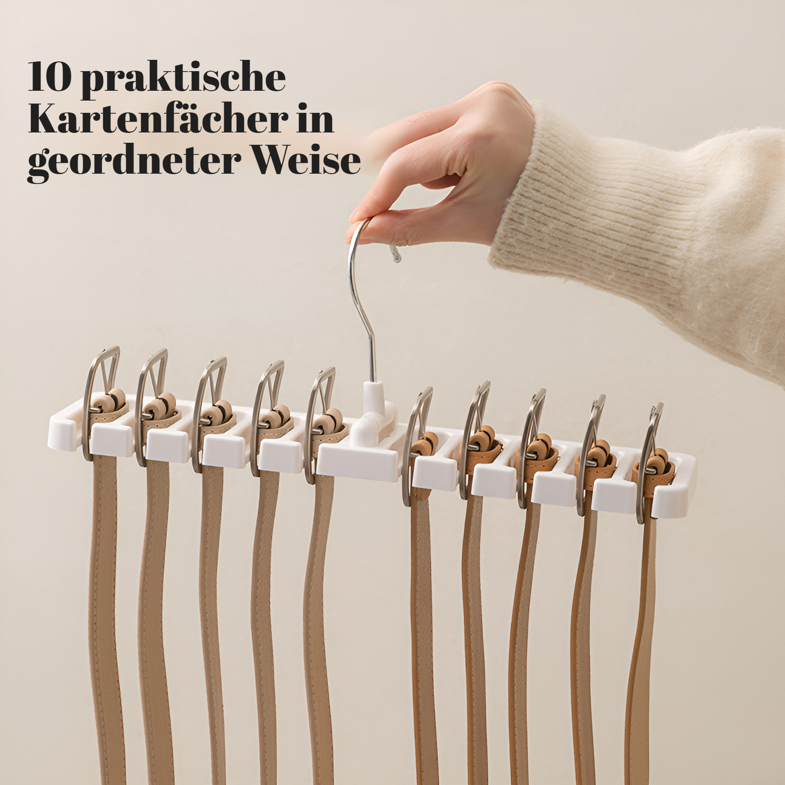 Home Gürtelaufbewahrungsständer Schal Krawattenständer Multifunktionaler drehbarer Gürtelschalaufbew