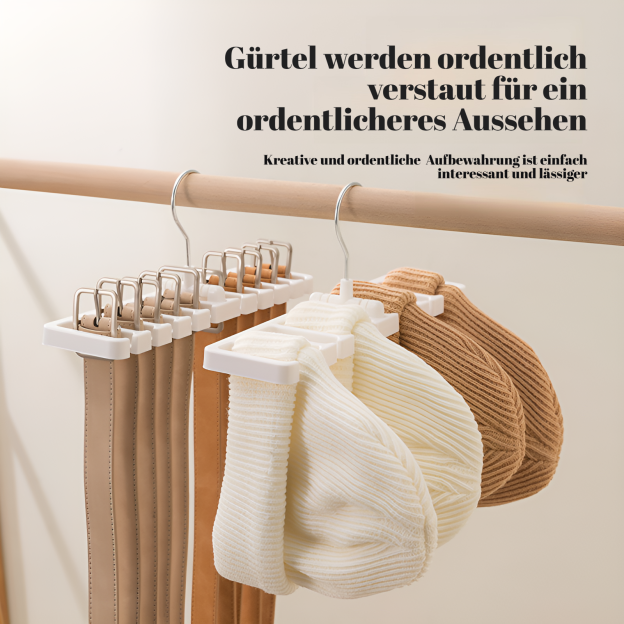 Home Gürtelaufbewahrungsständer Schal Krawattenständer Multifunktionaler drehbarer Gürtelschalaufbew