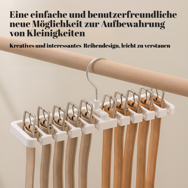 Home Gürtelaufbewahrungsständer Schal Krawattenständer Multifunktionaler drehbarer Gürtelschalaufbew