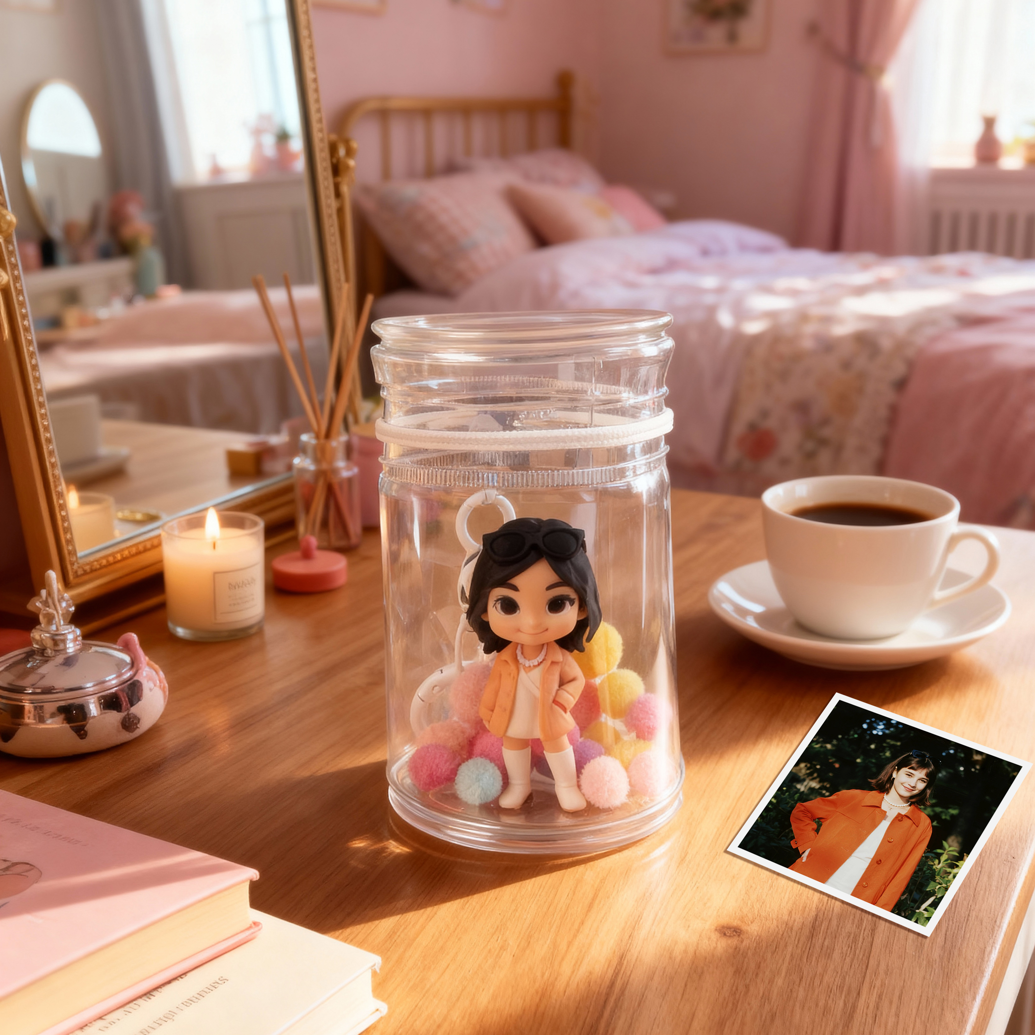 Personaliszed 3D Mini Figure Made from Your Photo Cute Bag Charm and Decorative Ornament