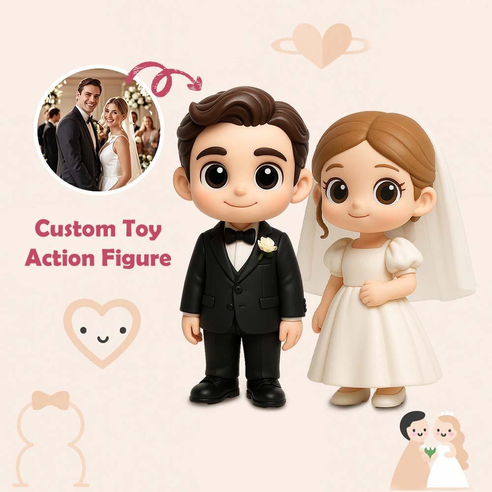Custom Couple 3D Action Figure from Photo Unique & Thoughtful Wedding Gifts - 