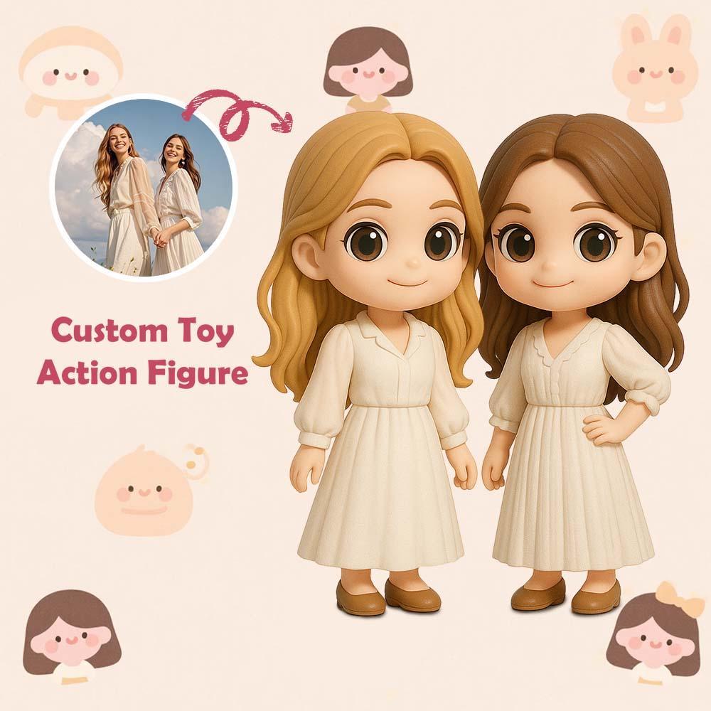 Custom 3D Action Figure From Your Photo Personalized Toy Figure Custom Action Figure Gift for Sister