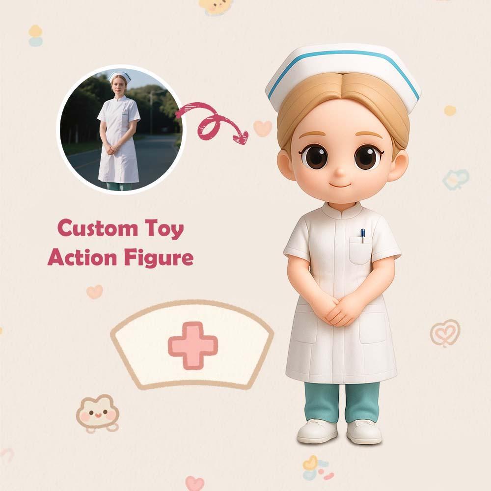 Personalized 3D Action Figure Turn Your Photo into a Unique Gift for Nurses - 