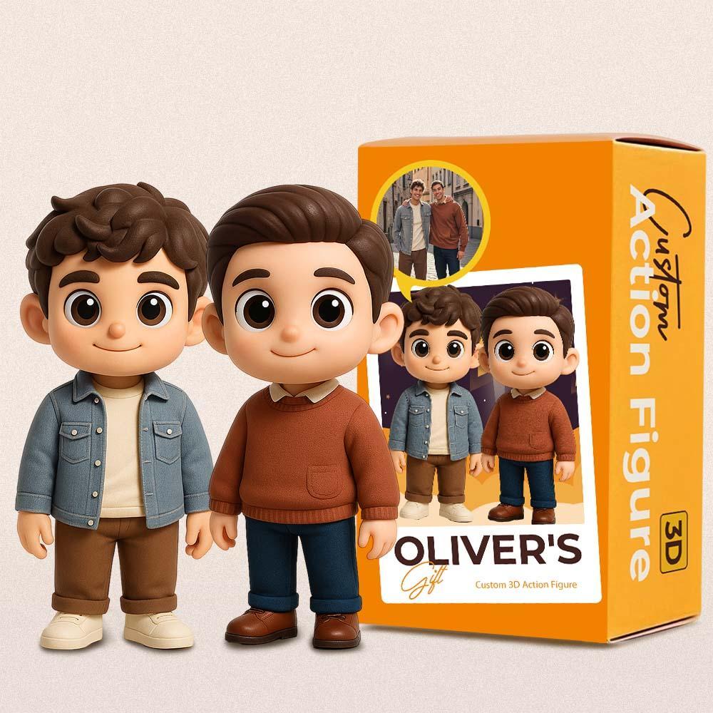 Custom Brother Gifts Toy Figure 3D Mini Figures Personalization Photo Blind Box Gifts For Him - 