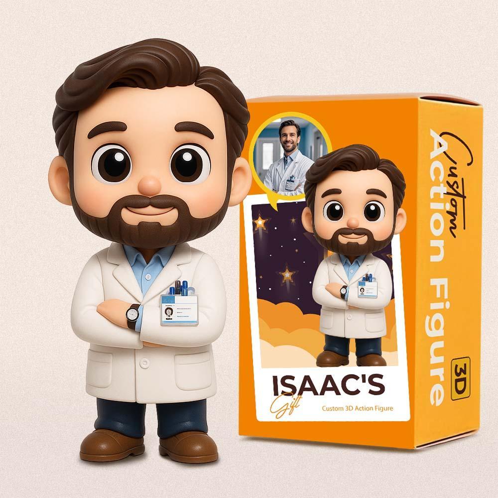 Personalized 3D Action Figure Turn Your Photo into a Unique Gift for Doctors - 