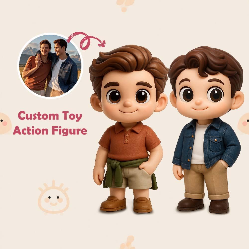 Custom 3D Action Figure From Your Photo Personalized Toy Figure to Him/Her Custom Action Figure Gift For Brother - 