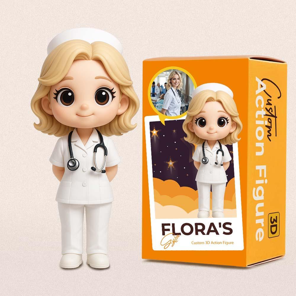 Custom 3D Action Figure from Photo Unique & Thoughtful Gift for Nurses - 