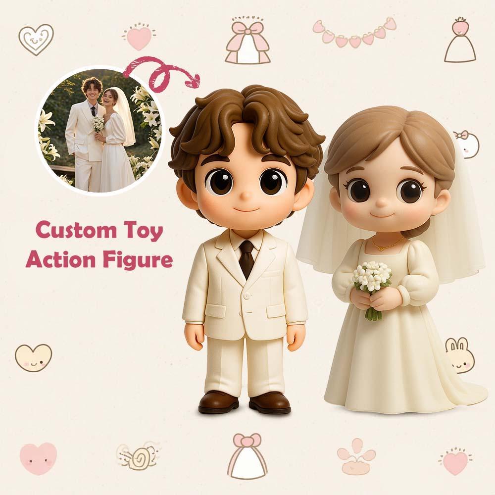 Custom 3D Action Figure From Your Photo Personalized Toy Figure Couple Custom Action Figure Gifts For Wedding - 