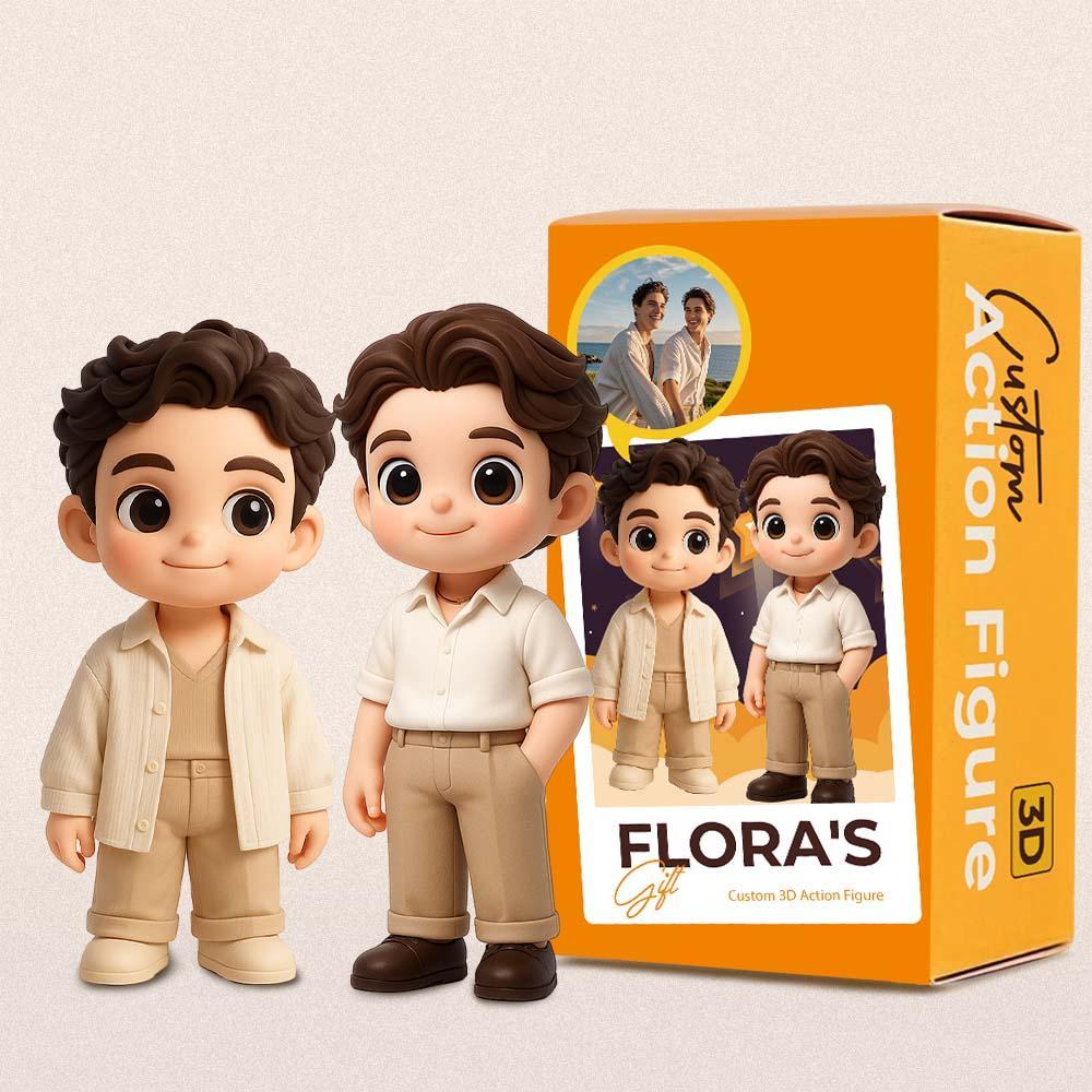 Custom 3D Action Figure From Your Photo Personalized Toy Figure Custom Action Figure Gift for Brother - 