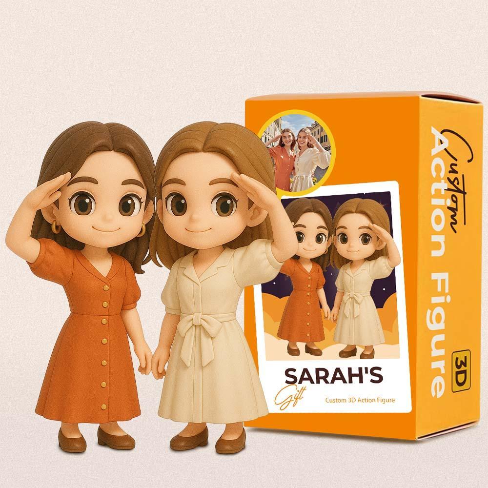 Personalized 3D Action Figure Turn Your Photo into a Unique Gifts for Sister