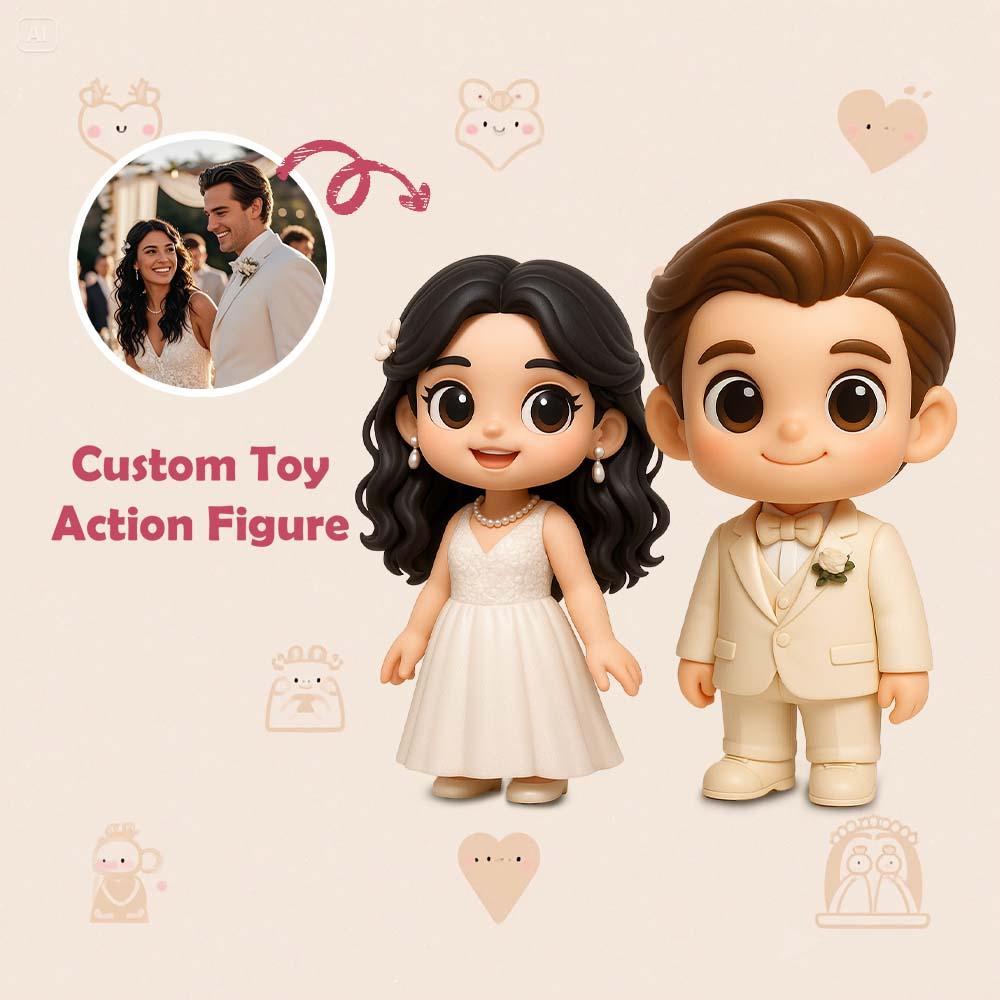 Custom 3D Action Figure from Photo Unique & Thoughtful Wedding Gifts for Him/Her