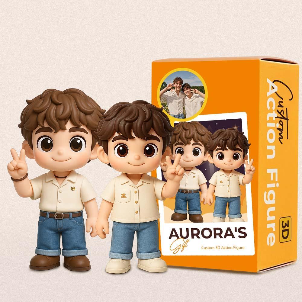Custom Toy Figure 3D Mini Figures Personalization Toy Figure to Him Custom Action Figure Gifts for Brother - 