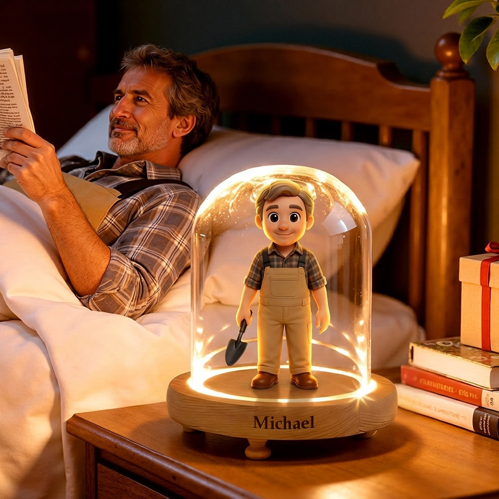 Personalized 3D Figurine Lamp From Photo Cozy Father’s Day Keepsake Gift - 