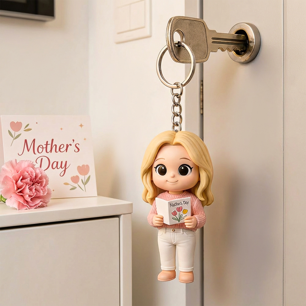 Custom 3D Figurine Keychain From Photo Unique Mother’s Day Gift for Mom - 