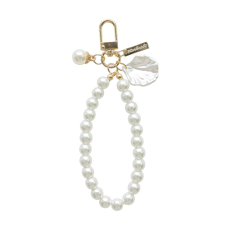 Pearl Charm Keychain Bag Decor Accessory - 