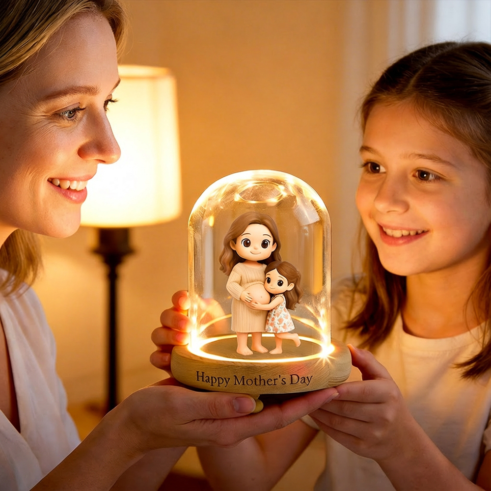 Create 3D Figure Night Light From Photo Gift for Mom Mother’s Day - 
