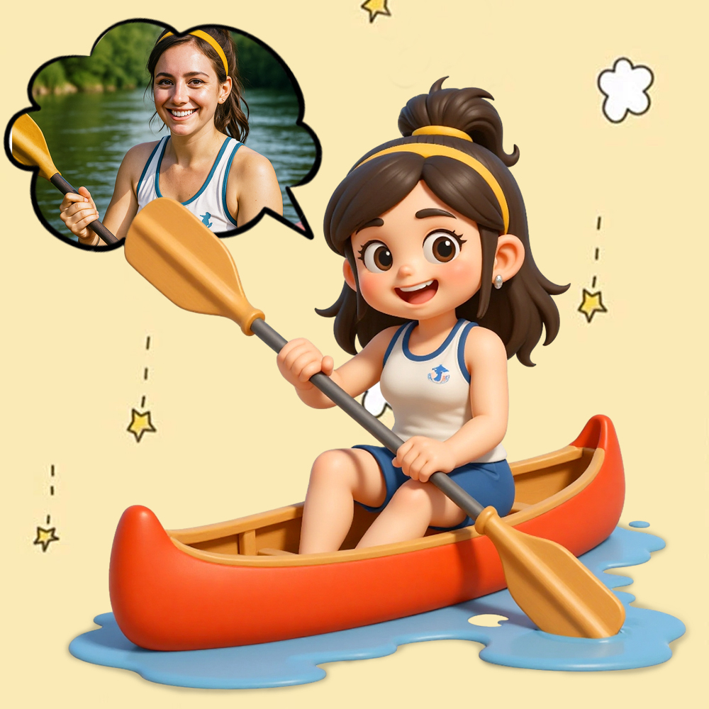 Personalized Sportsman Action Figure Made from Photo Best Gift for Athletes - 