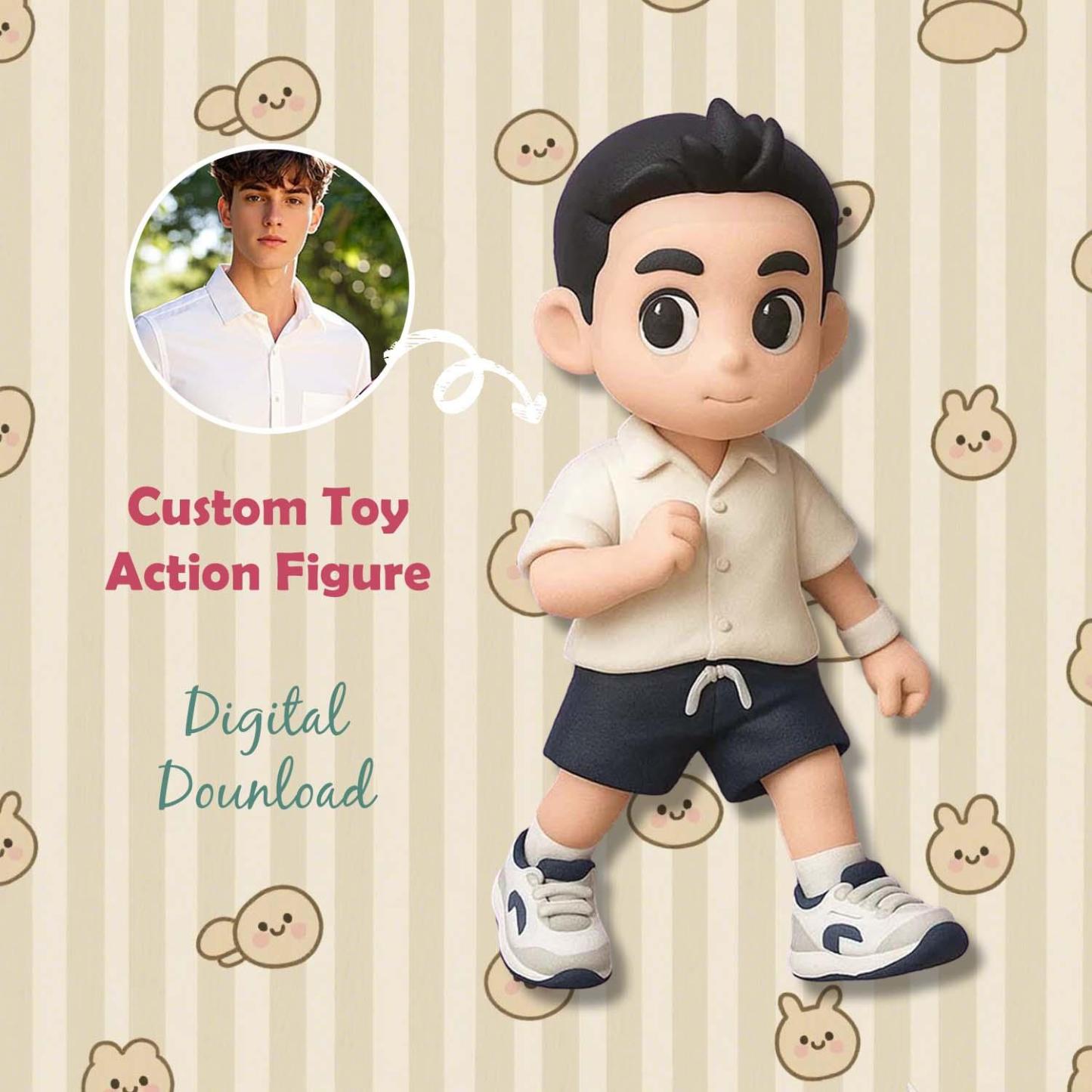 Personalized 3D Action Figure Custom Dad 3D Action Figure from Photo Unique Gift for Father - 