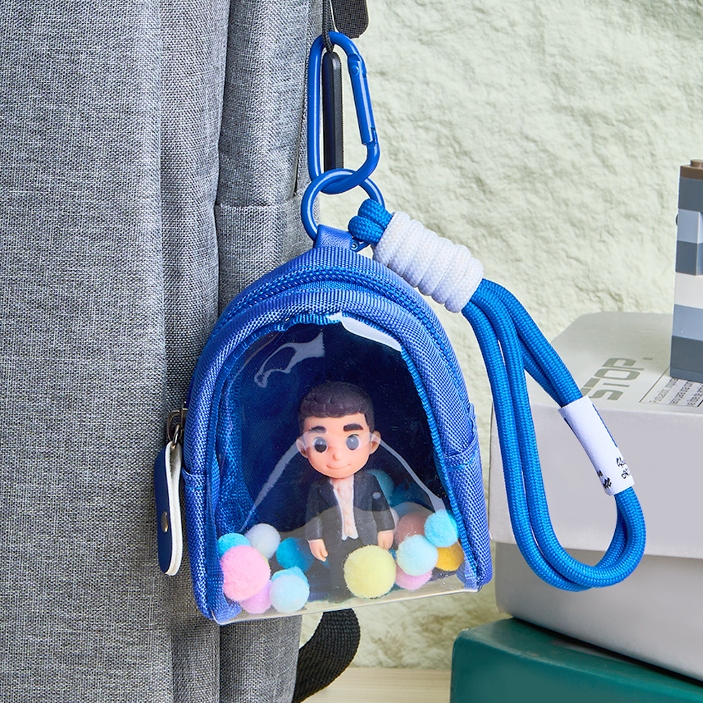 Custom 3D Figure Photo Generated Colorful Fabric Bag Pendant Personalized Bag Charm Accessory Perfect Gift for Couples, Boyfriends, Girlfriends