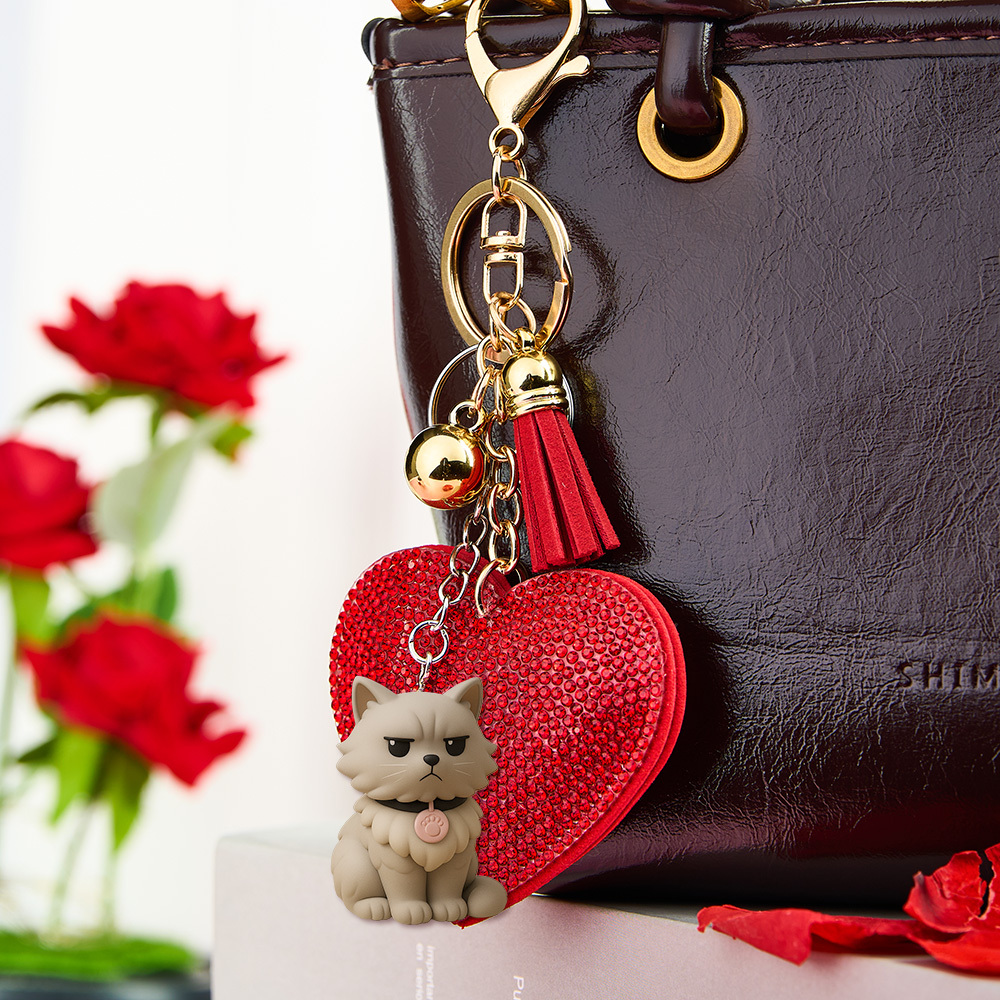 Custom 3D Figurine Photo Heart Keychain Personalized Romantic Gift for Couples Valentines Day Anniversary - 