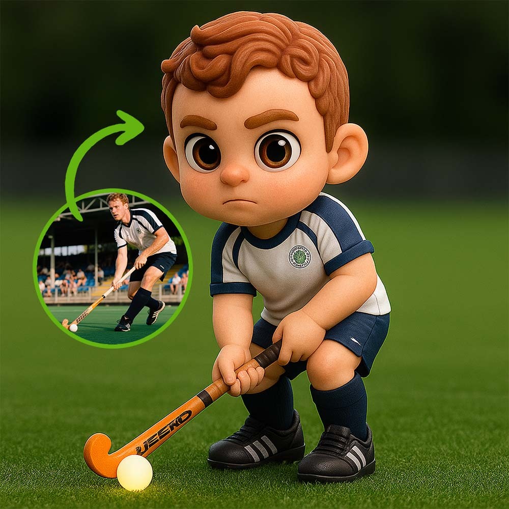 Custom 3D Figurine from Photo Ice Hockey Fan Gift Personalized Hockey Player Statue for Goal Scoring Memory - 