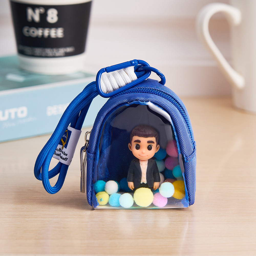 Custom 3D Figure Photo Generated Colorful Fabric Bag Pendant Personalized Bag Charm Accessory Perfect Gift for Couples, Boyfriends, Girlfriends