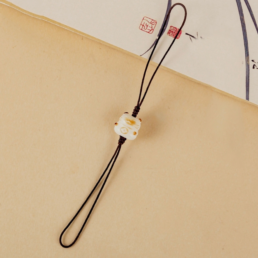 Lucky Cat Pendant hanging cord for ornaments - 