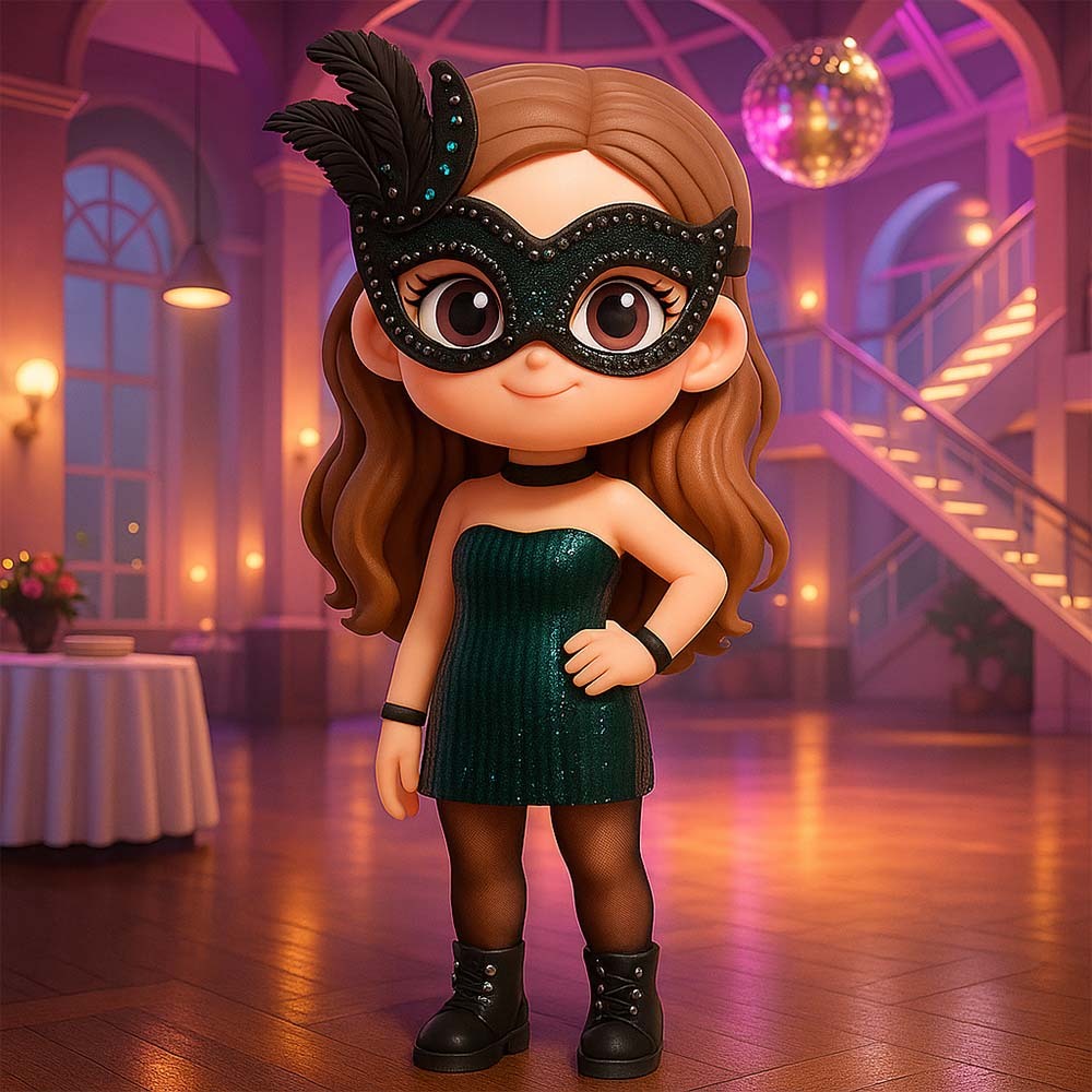 Personalized 3D Photo Sculpture for Memorable Moments Special Event Gift with Mask Theme Unique Anniversary Gift - 