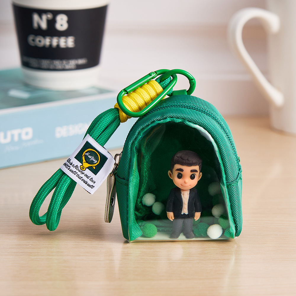 Custom 3D Figure Photo Generated Colorful Fabric Bag Pendant Personalized Bag Charm Accessory Perfect Gift for Couples, Boyfriends, Girlfriends