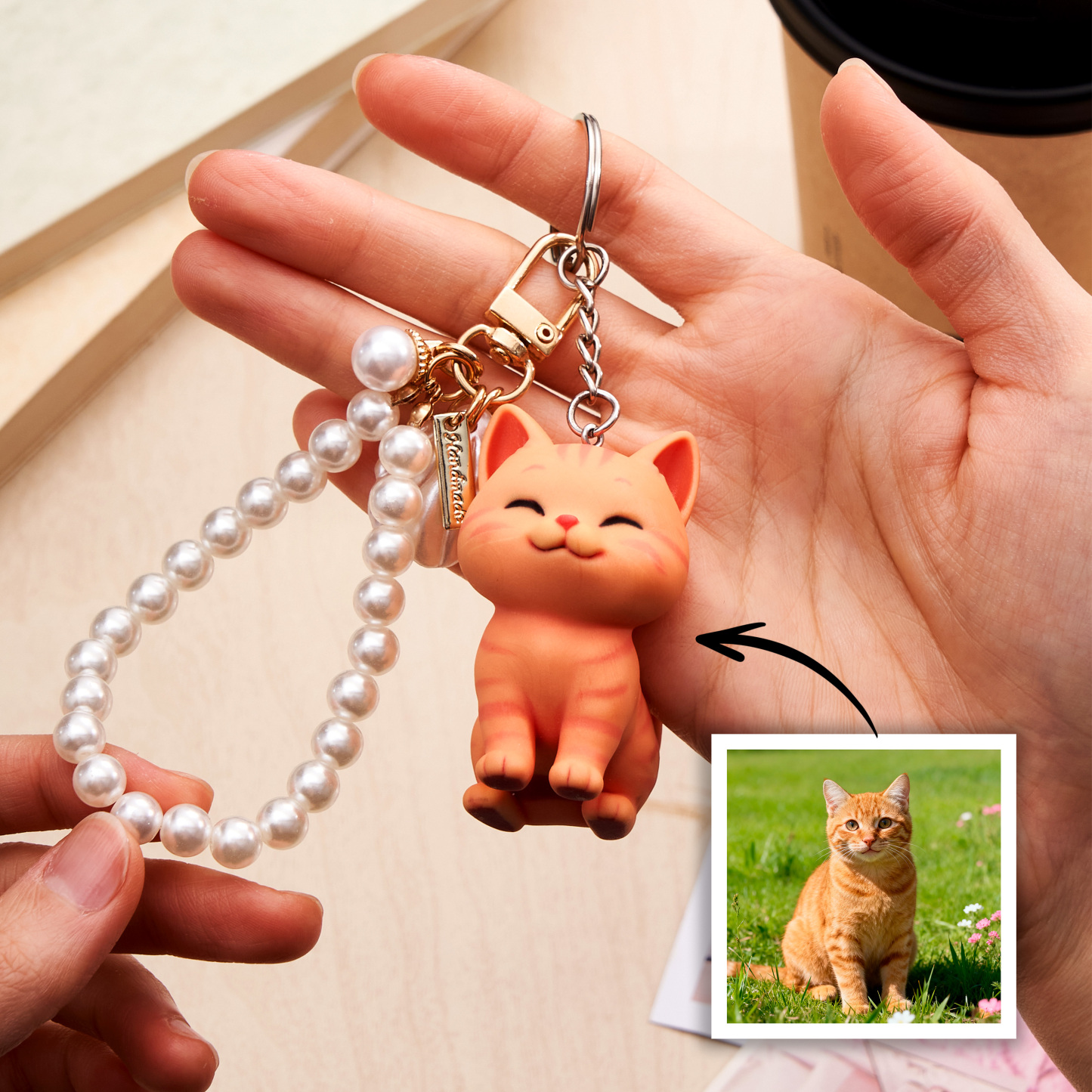 Personalized 3D Keychain from Photo Custom Cartoon Mini Figure Doll Unique Keyring & Creative Gift with Accessory