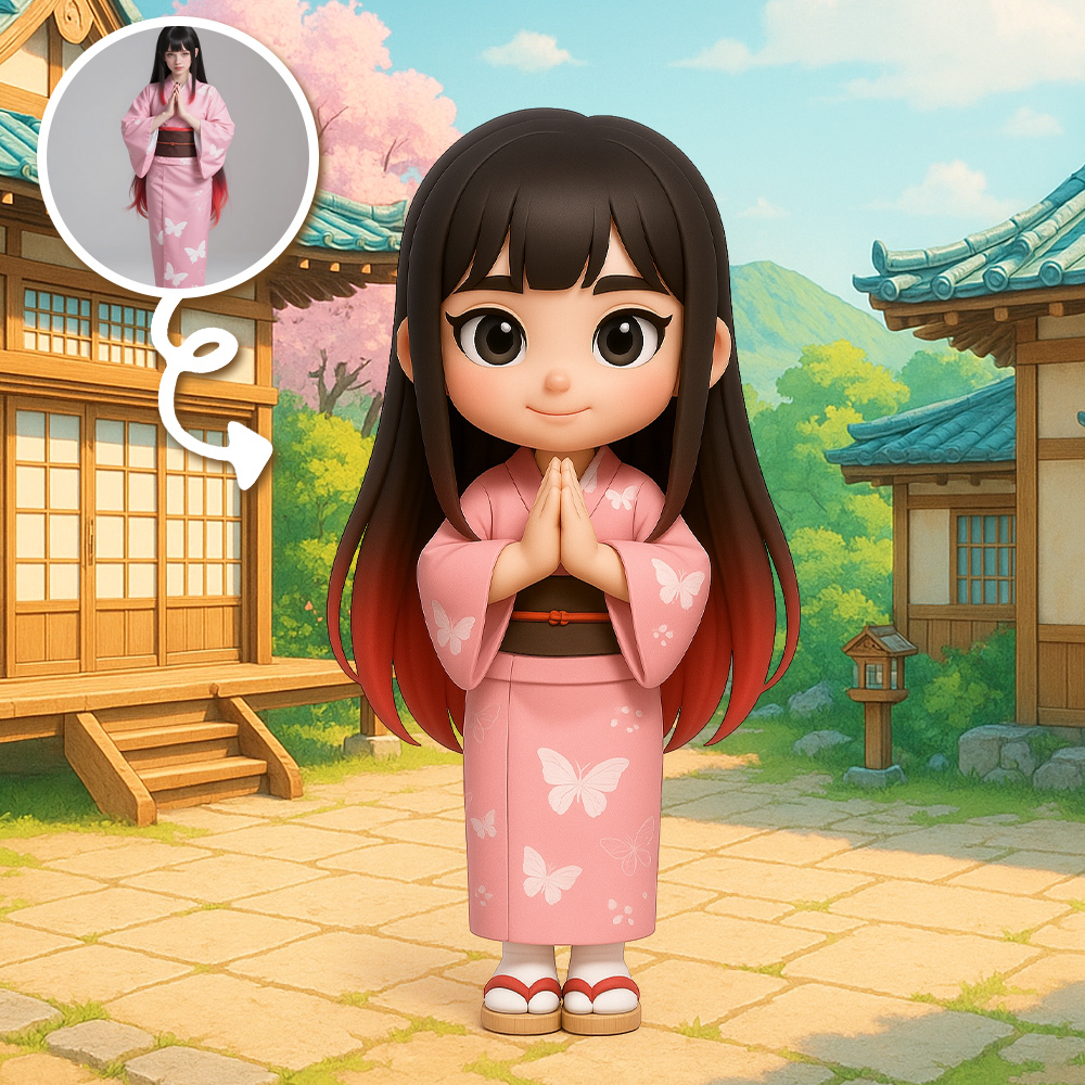 Turn Two Cosplay Characters into Custom 3D Chibi Anime Figures from Photo Personalized Mini Statues - 