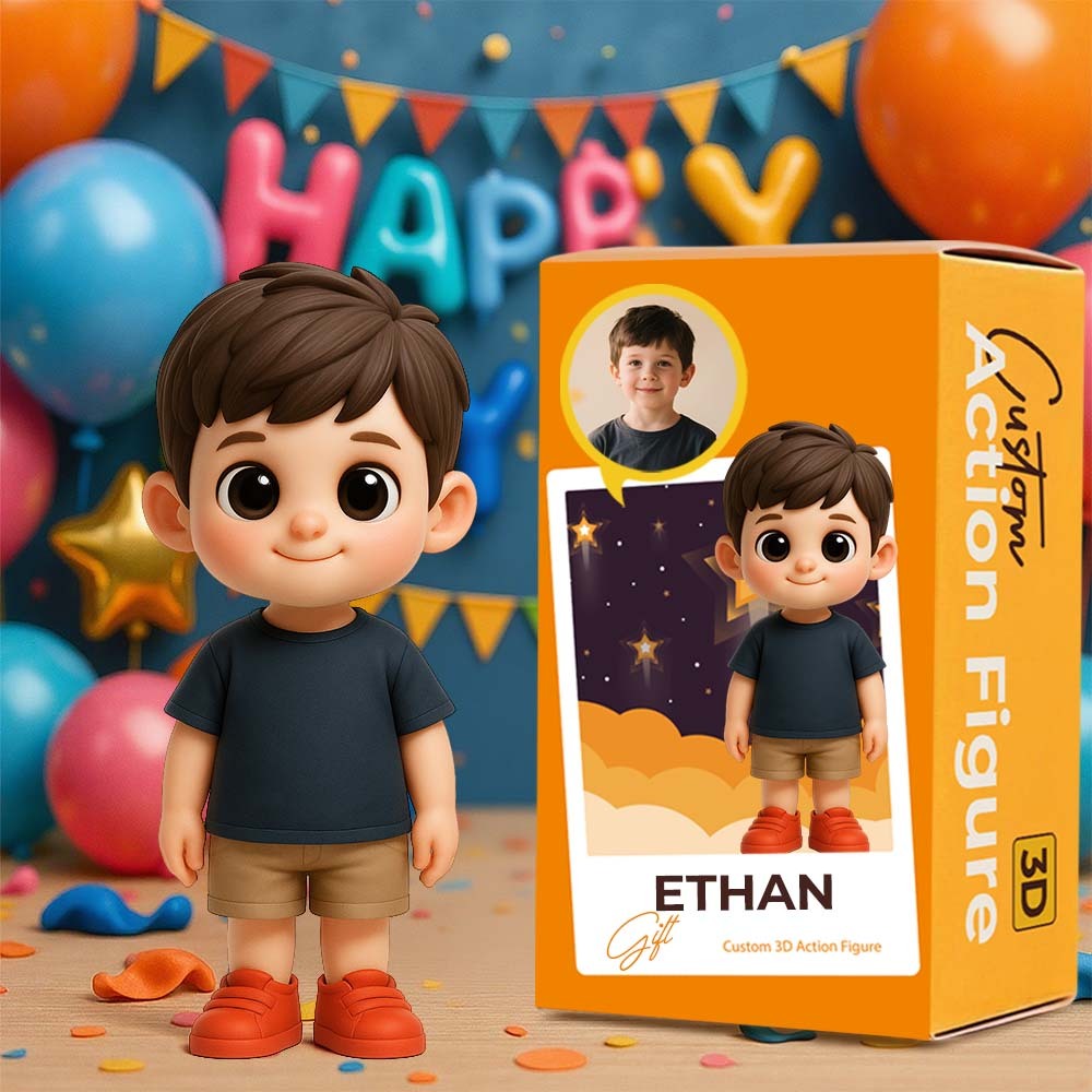 Custom 3D Action Figure from Turn Your Kid Photo into a Unique Gift  For Birthday - 