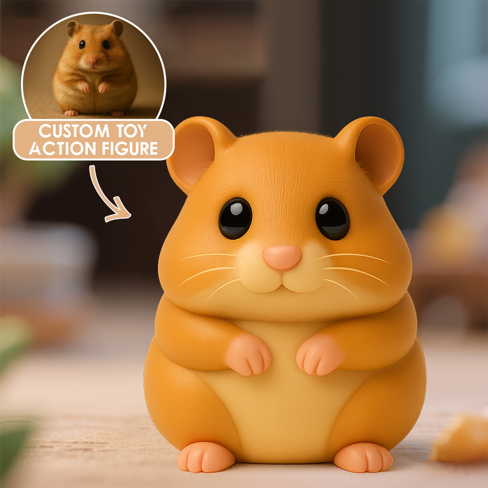 3D Personalized Action Figure From Photo Custom Toy Model With Realistic Features Gift For Pet Lovers - 