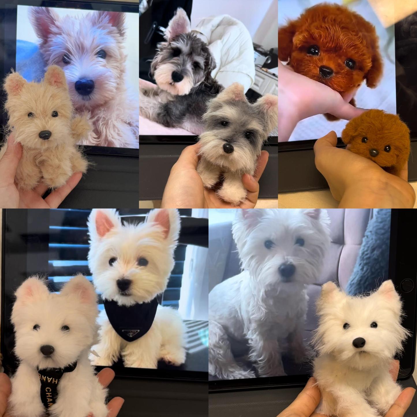 Custom Long-Pile Plush Pet Charm-Personalized Plush Pet Accessory Handmade from Your Photo - 