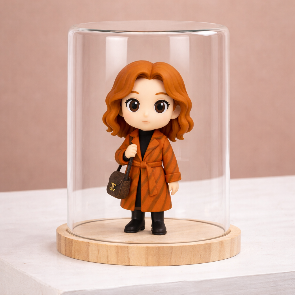 Clear Glass Dome with Wooden Base