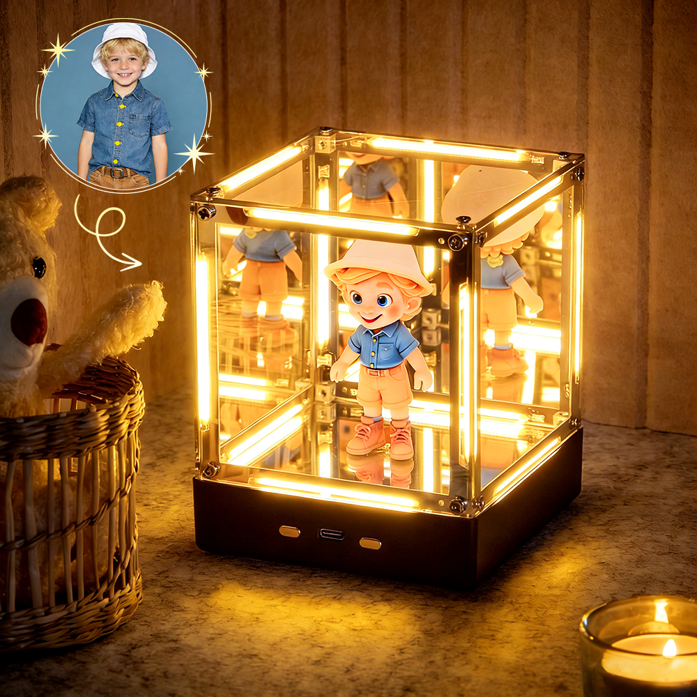 Custom 3D Figurine From Your Photo with Deep Abyss Night Light Personalized Romantic Gift for Anniversary Wedding Valentine Free Shipping - 