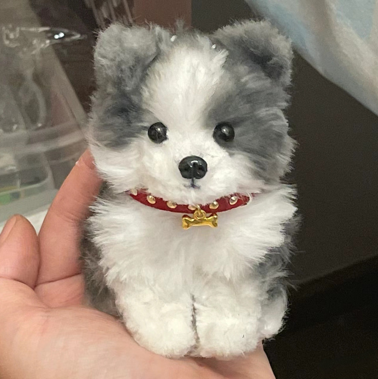 Custom Long-Pile Plush Pet Charm-Personalized Plush Pet Accessory Handmade from Your Photo