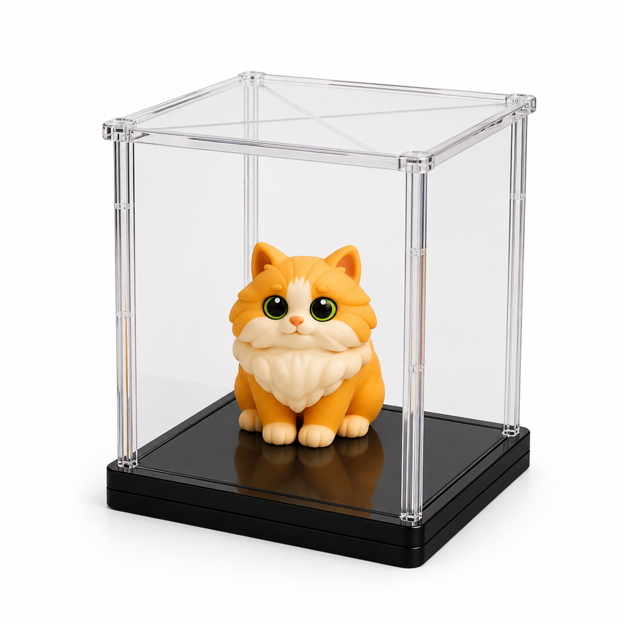 Custom 3D Figure from Photo with Acrylic Rotating Display Case Personalized Mini Figure for Couples - 