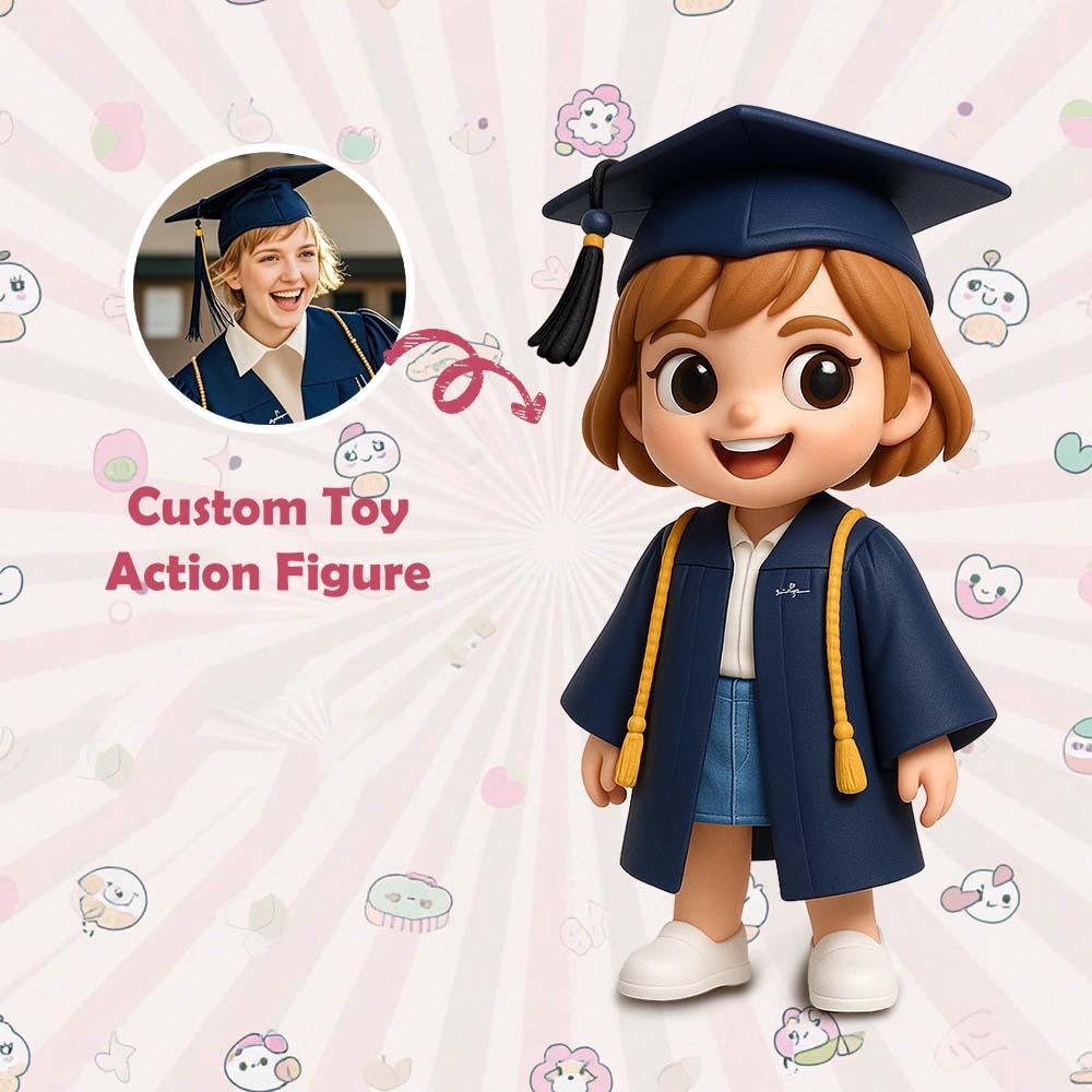 Personalized Graduation Gift Figurine Mini You from Real Picture Graduation Action Figure - 