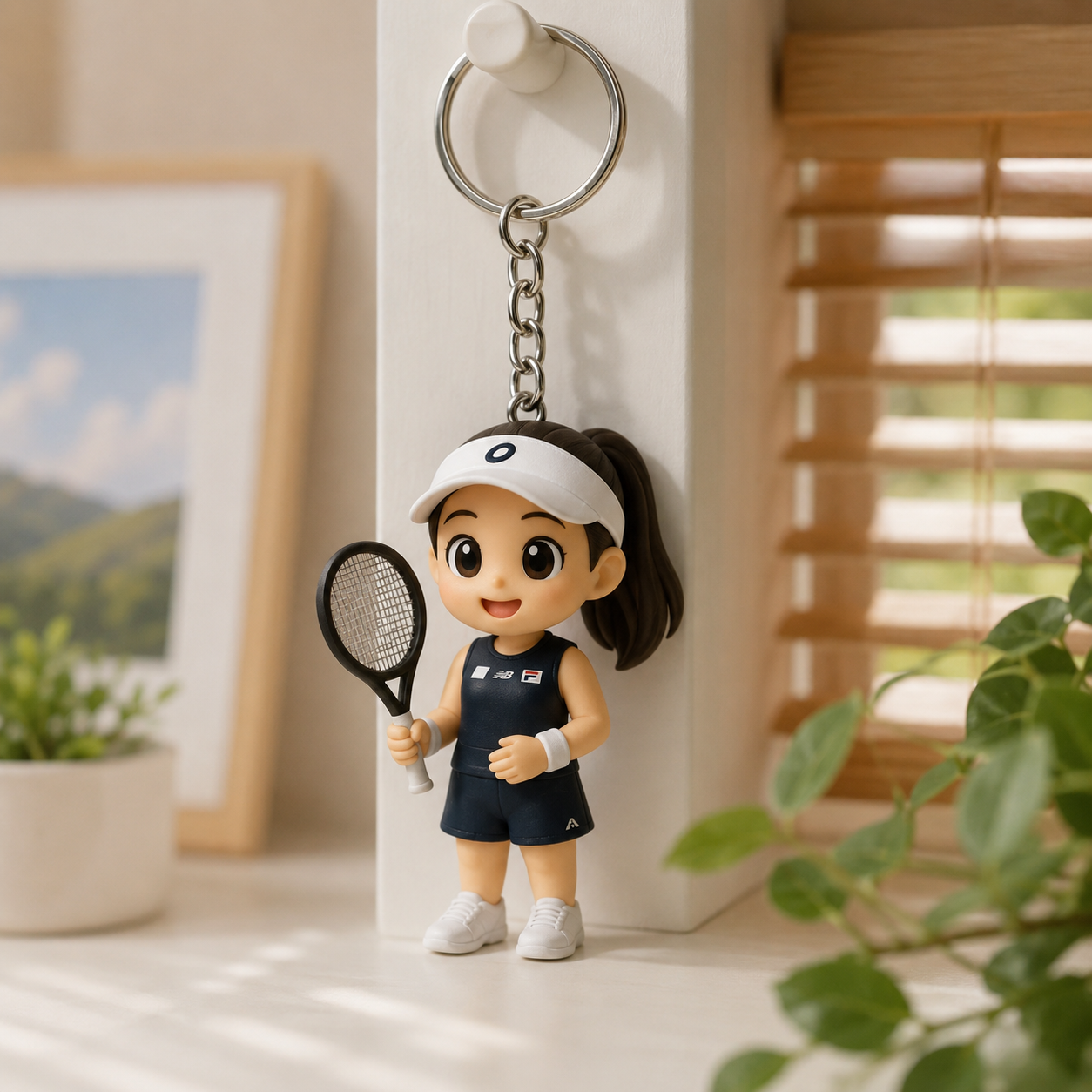 Custom Couple 3D Keychain Figure from Your Photo Personalized Mini Figurine Gift for Lover Customized Unique Gift for Anniversary - 