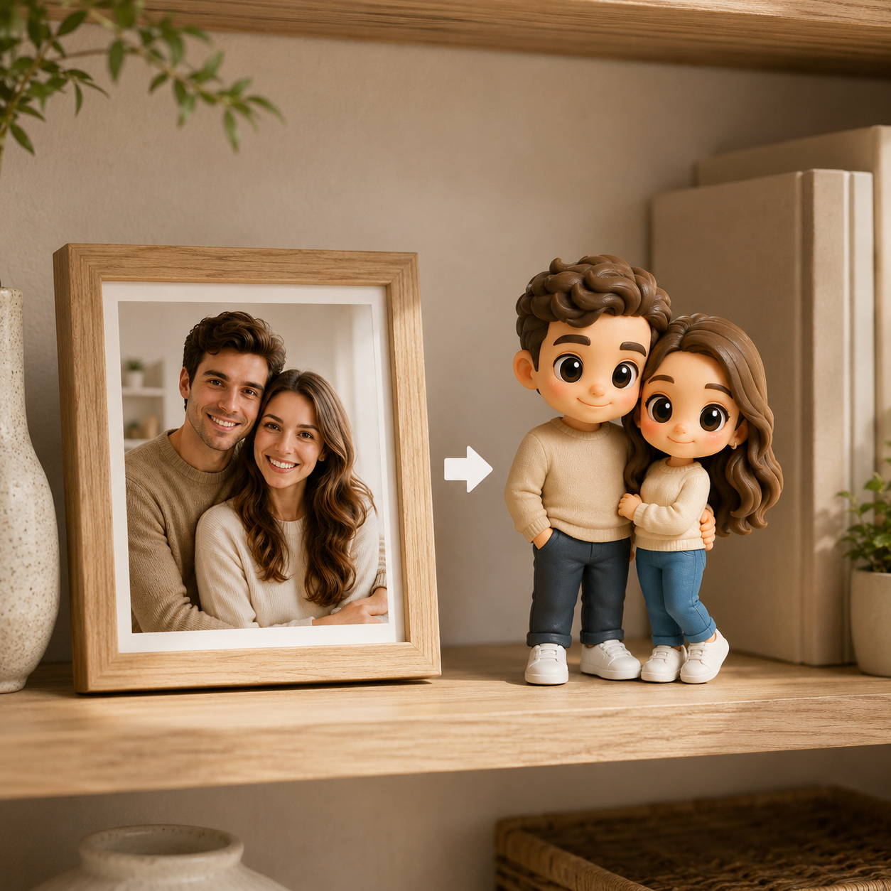 Custom 3D Figure from Photo Personalized Figurine for Shelves Desks & Home Decor Perfect Unique Gift - 