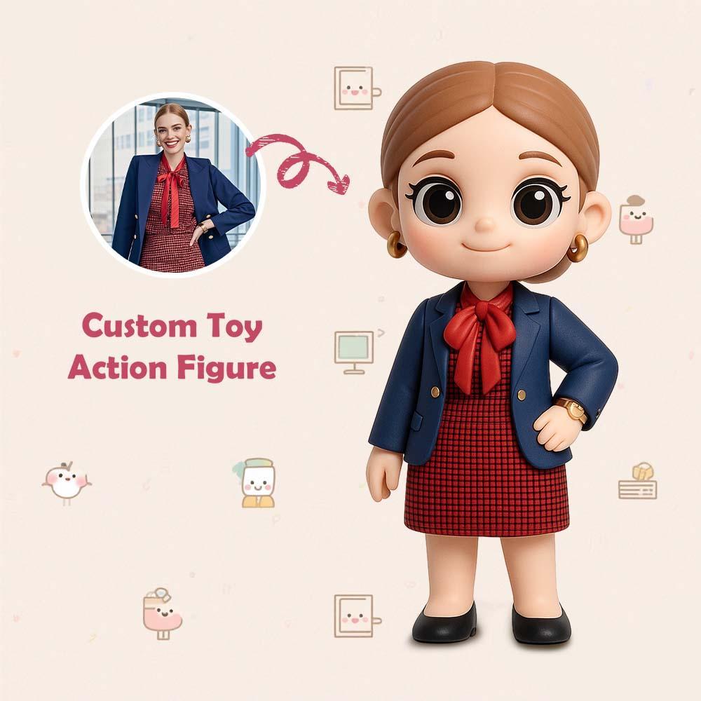 Custom Toy Figure Personalized 3D Action Figure Turn Your Photo into a Unique Gift for Boss - 