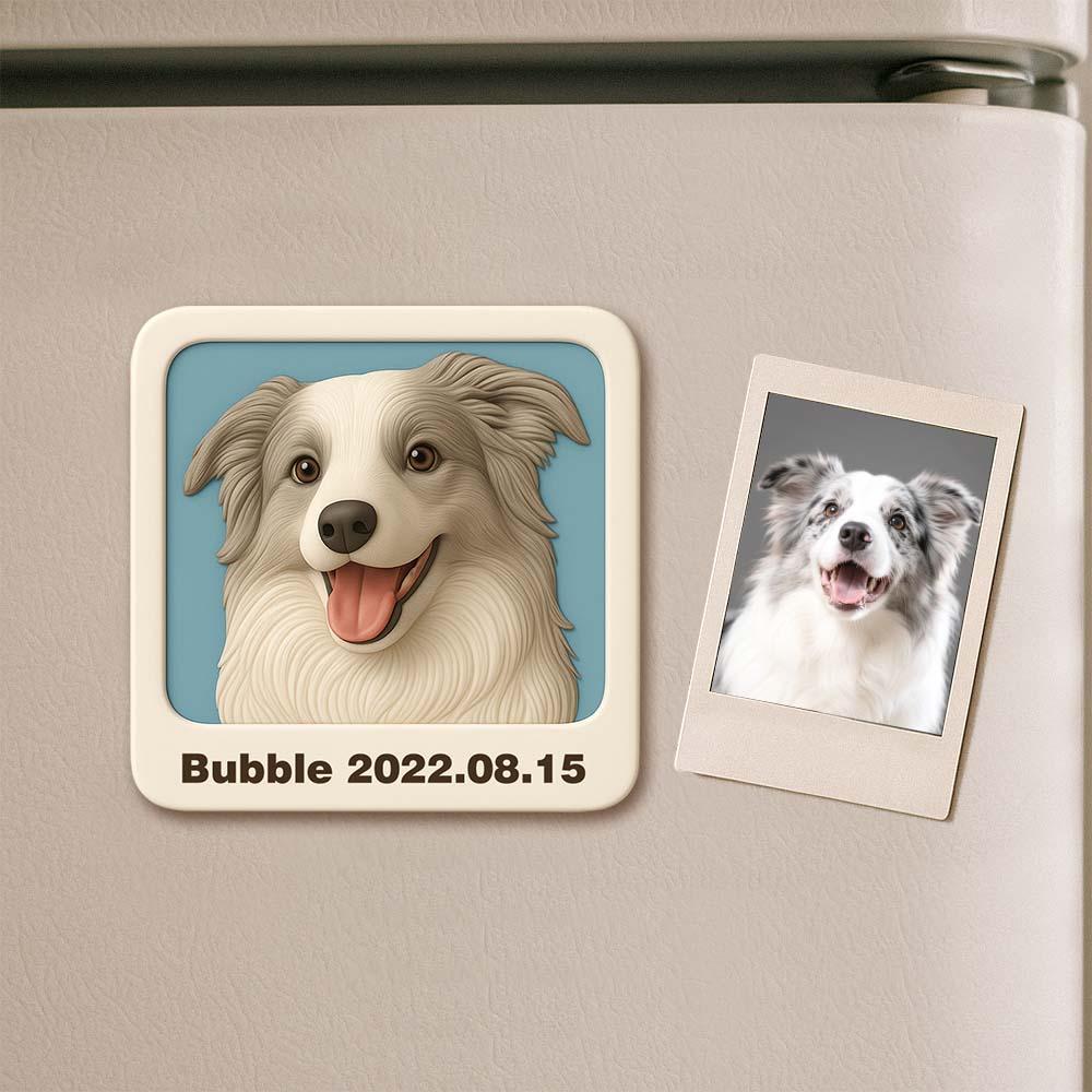 Custom 3D Printed Fridge Magnet from Photo Personalized Cartoon Character with Magnetic Backing - 