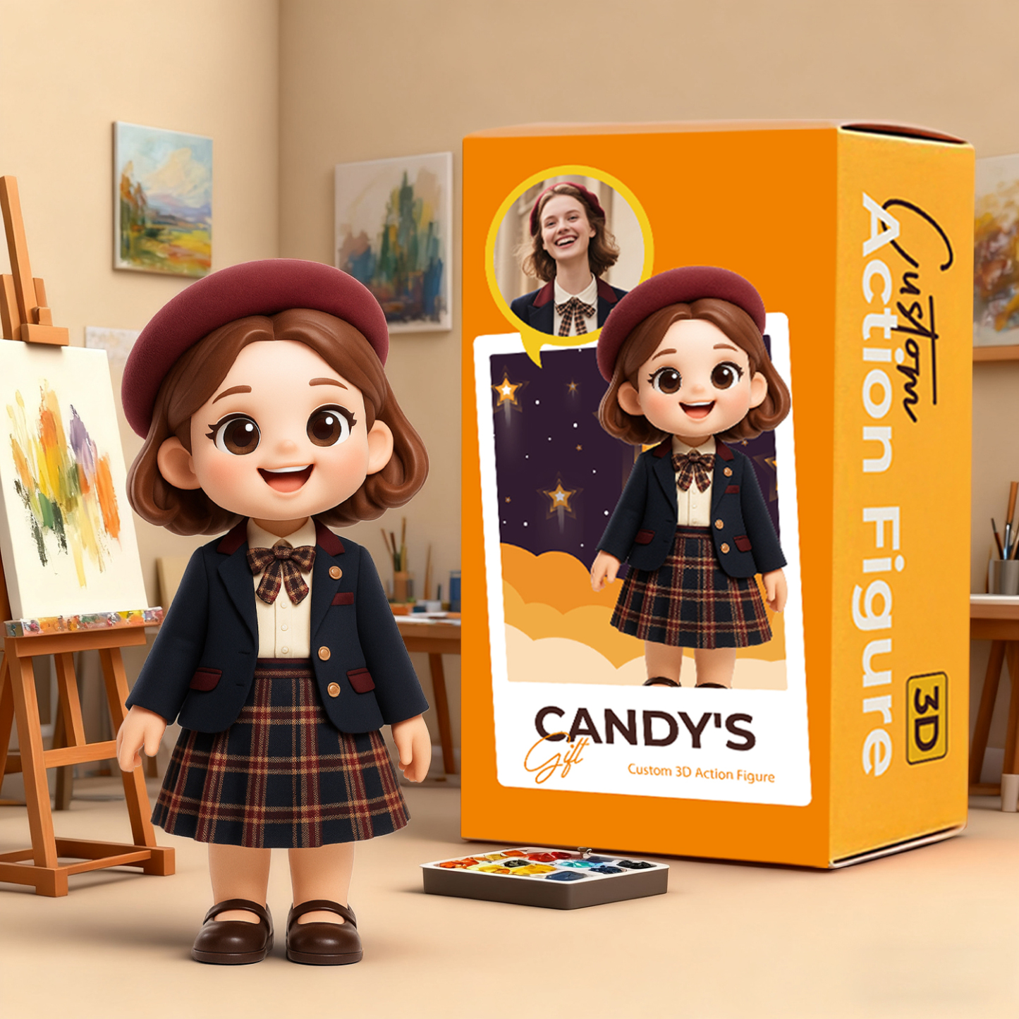 Custom 3D Figure Personalized  Adorable Memorial Gift Idea Ultra Detailed For Him Her