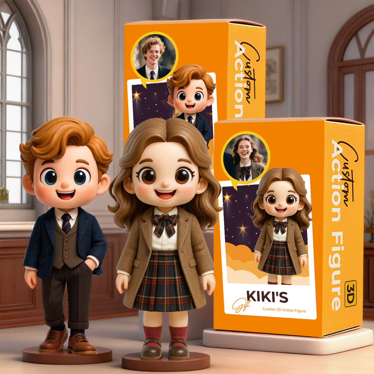 Custom 3D Figurine Cartoon-Style Doll from Your Photo Unique Gift for Anniversary